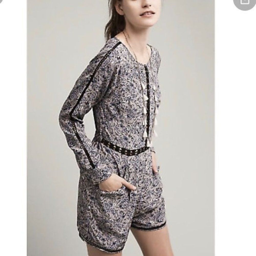 Anthropologie Ranna Gill Hettie Romper Size M
